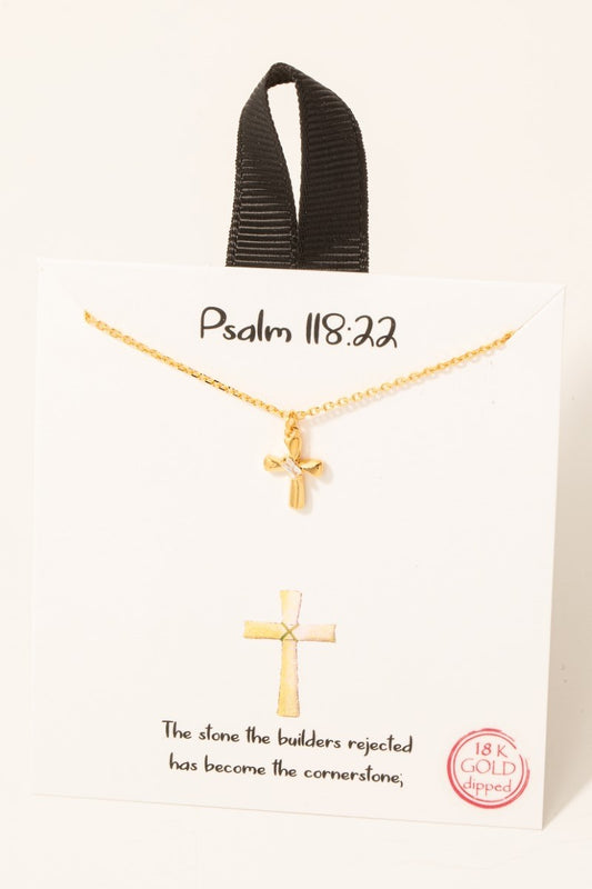 Psalm 118:22 Necklace