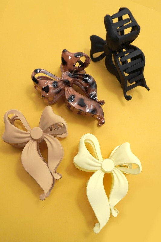 Large Bow Matte Hair Claw Clip