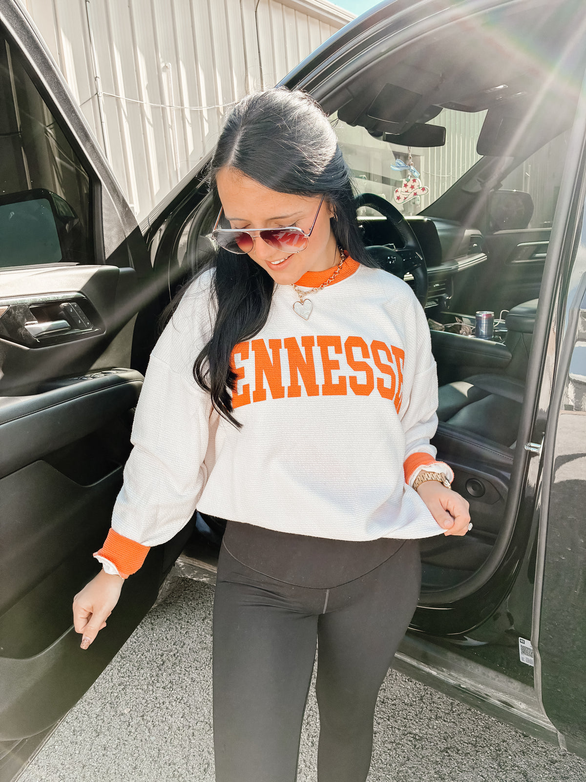 Sideline Tennessee Ringer Sweatshirt - White