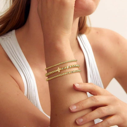 Cross Multilayer Ball Chain Bracelet