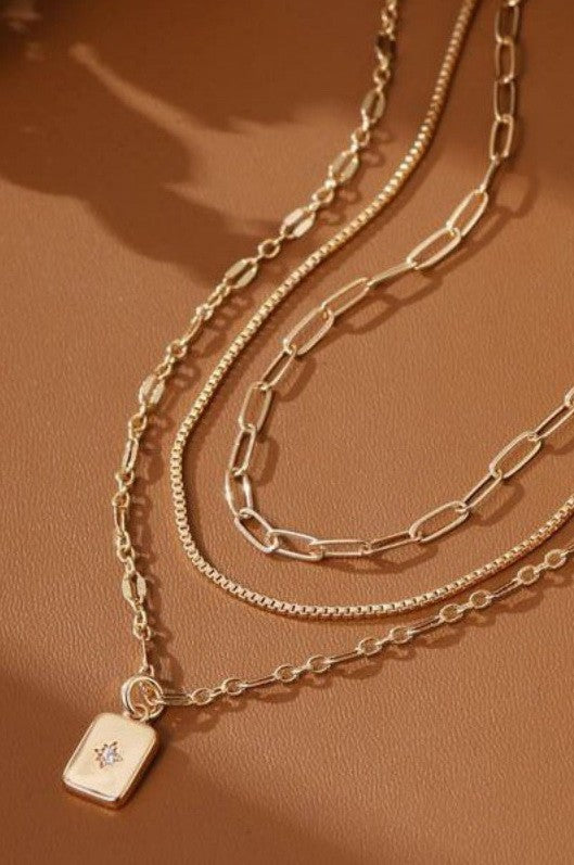 18k Stainless Steel Tarnish Free Layered Necklace
