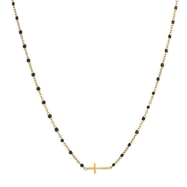 18k Stainless Steel Tarnish Free Cross Necklace