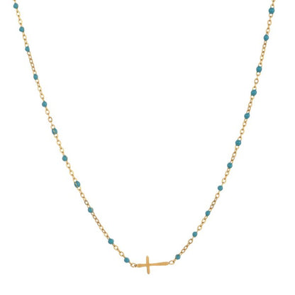 18k Stainless Steel Tarnish Free Cross Necklace