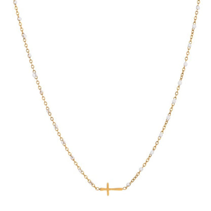 18k Stainless Steel Tarnish Free Cross Necklace