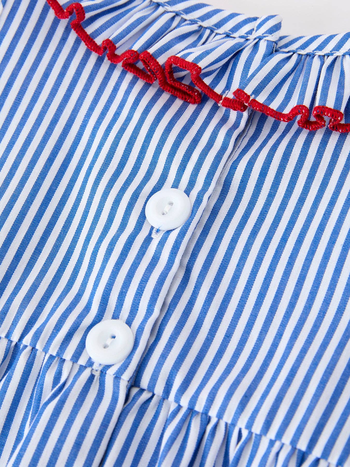 Girls 4th of July Plaid Bow Romper