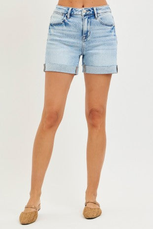 High Rise Cuffed Shorts - RISEN