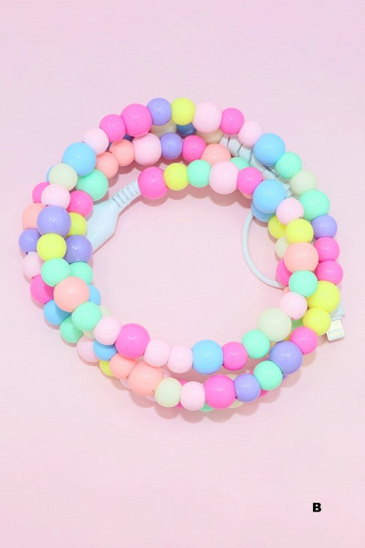 Beaded Dual Usb Fast Charging Cable