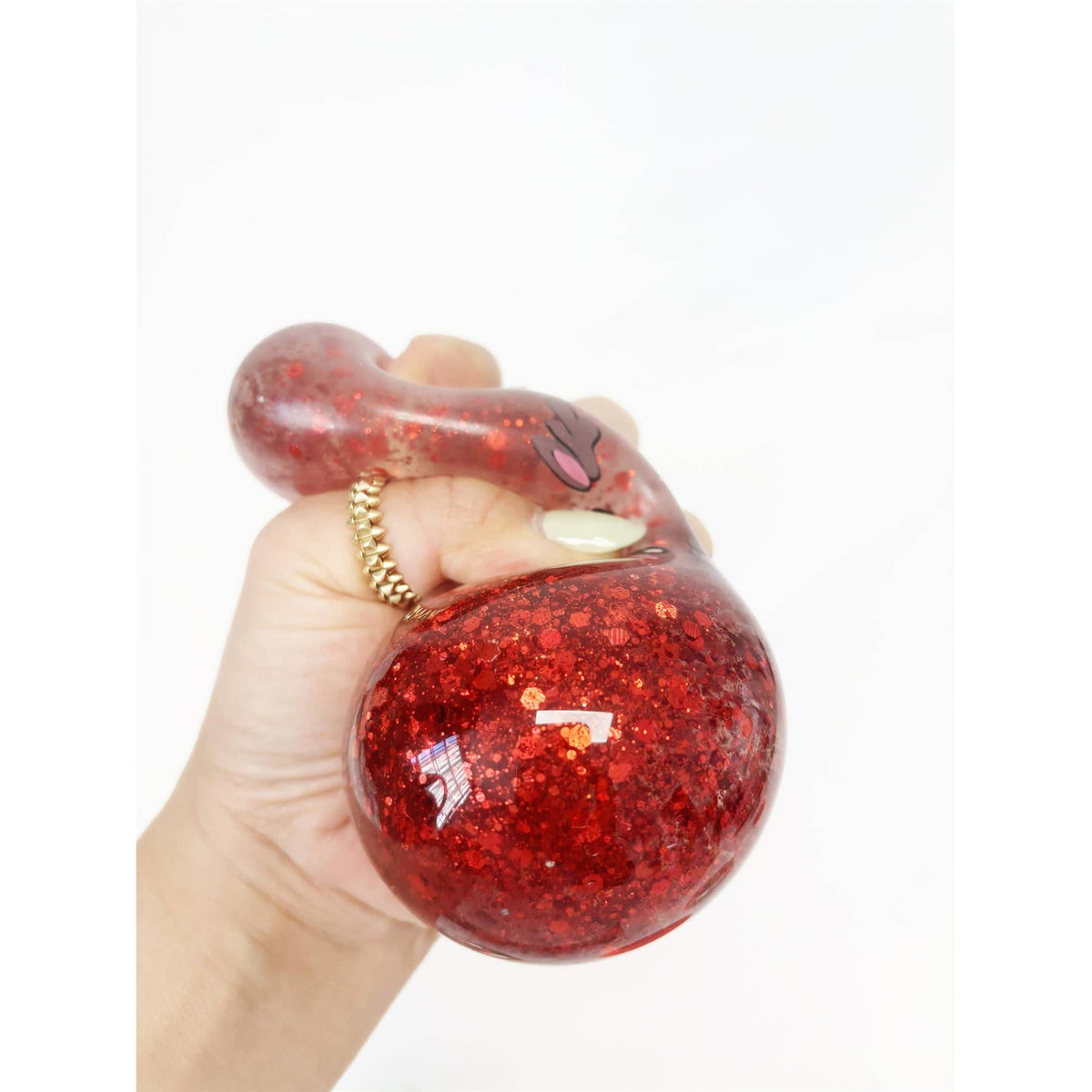 Christmas Dumpling Glitter Gel Squishy Toy