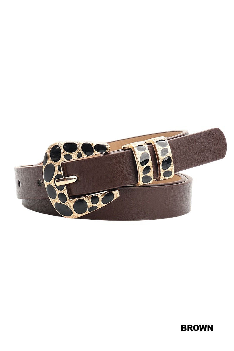 Leopard Buckle Belt
