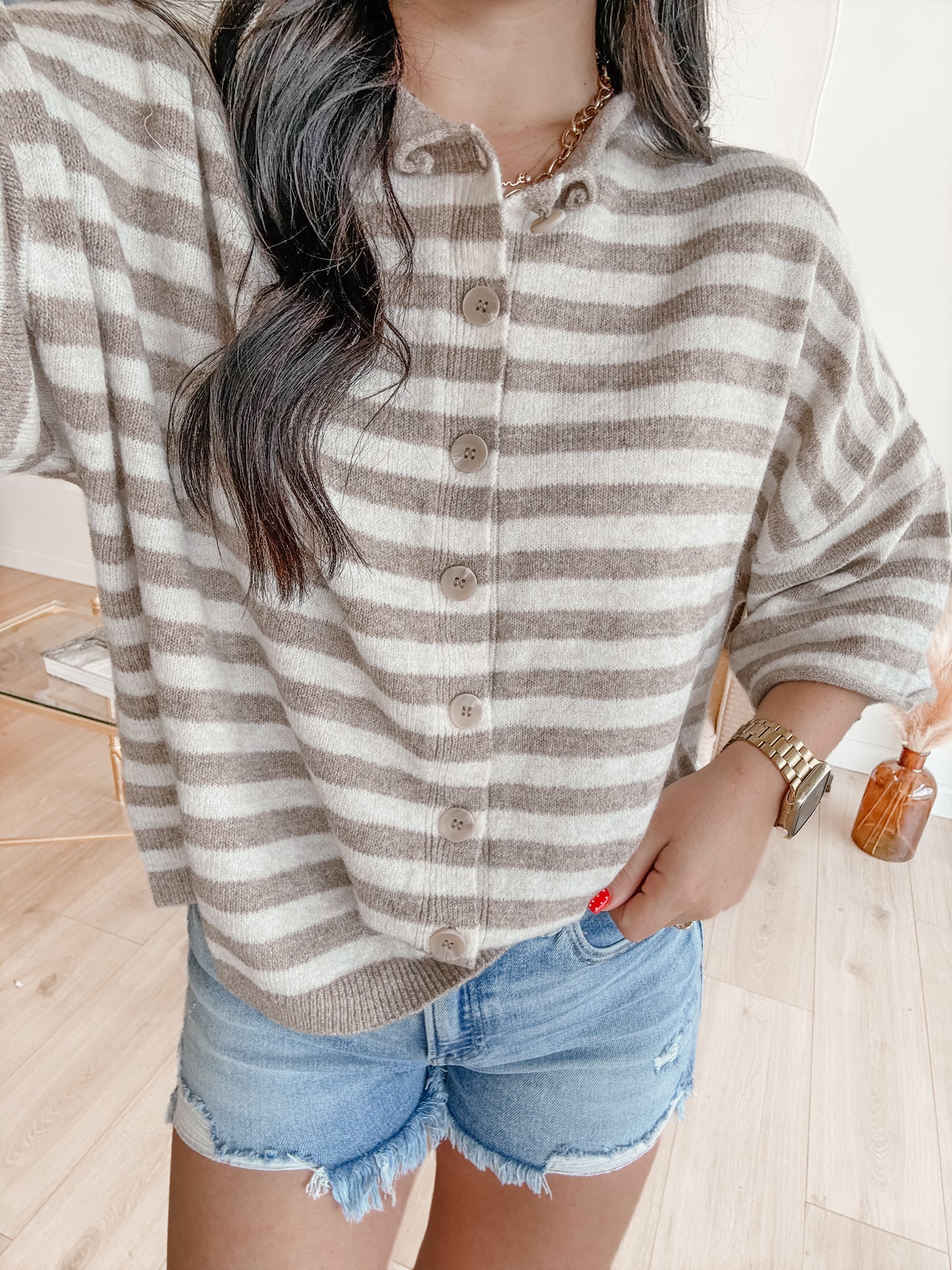 Hot Cocoa Button Cardigan