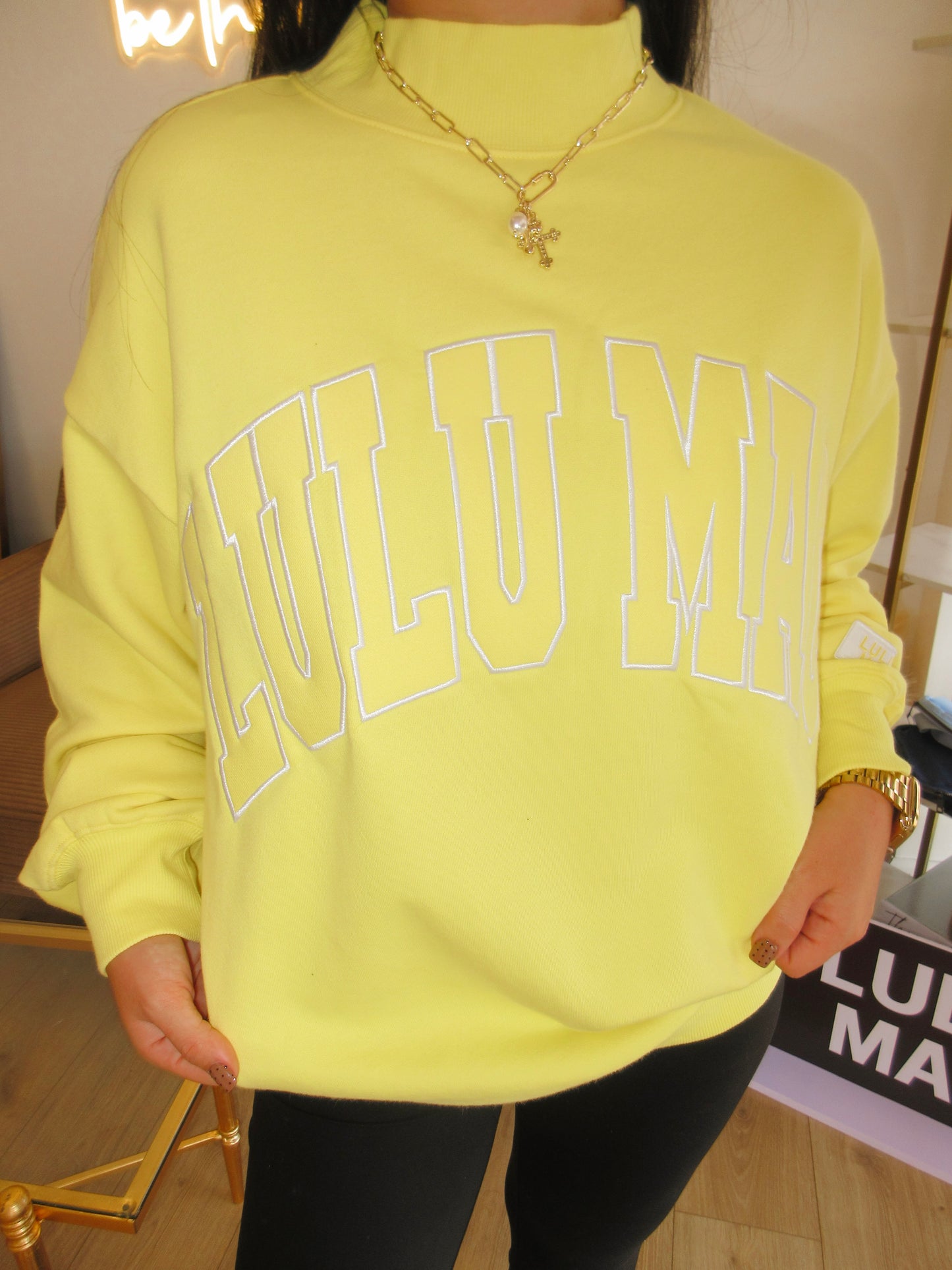 Yellow Terry Cloth LULUMAC Mockneck