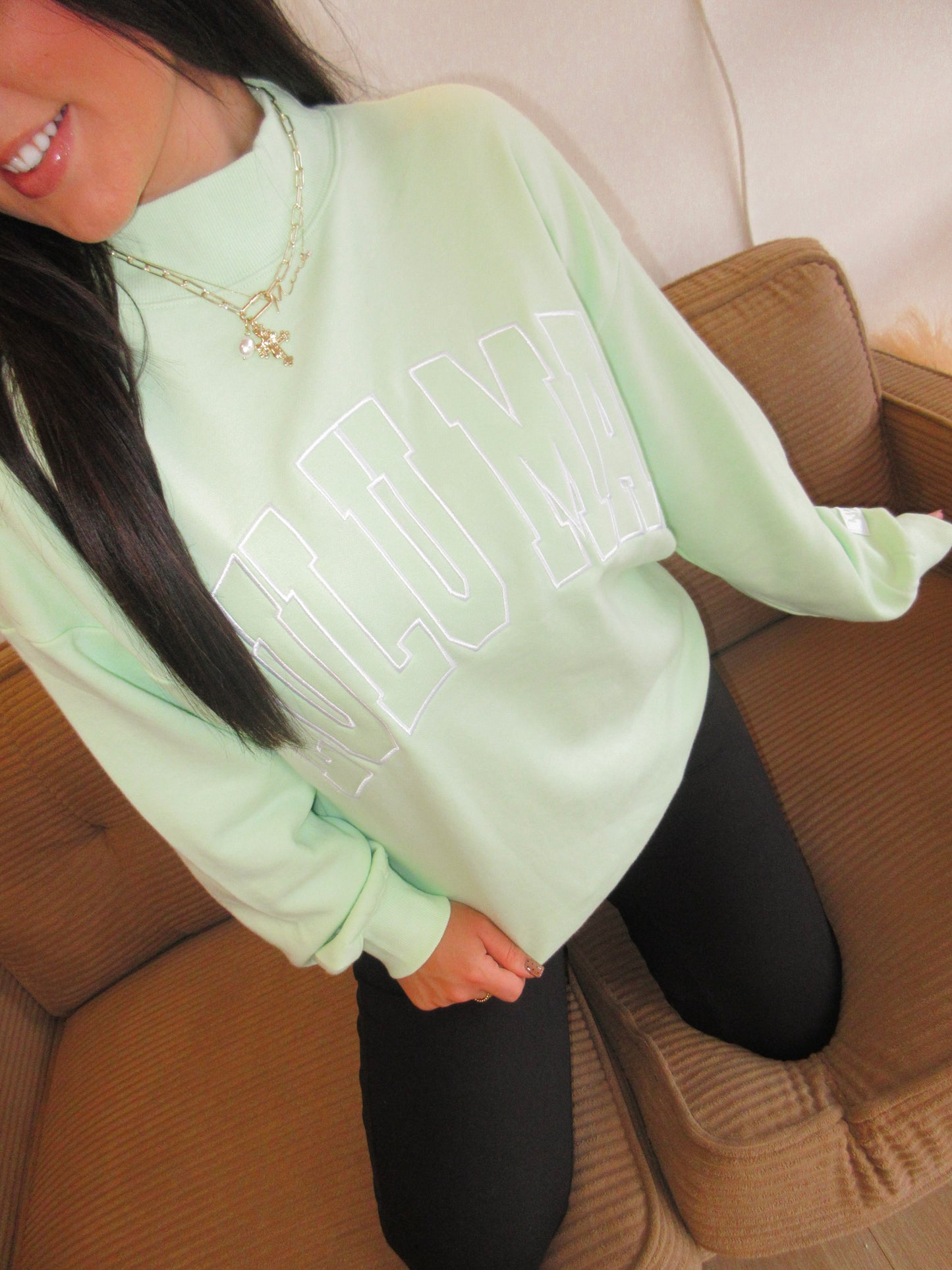 Mint Terry Cloth LULUMAC Mockneck