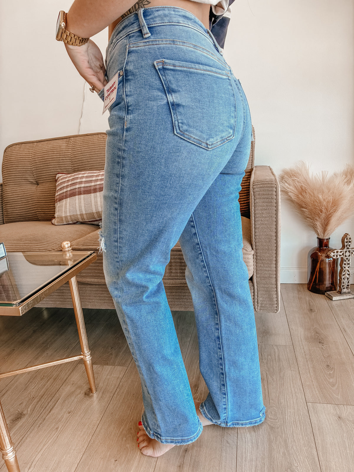 Nicole High Rise Ankle Jeans - RISEN
