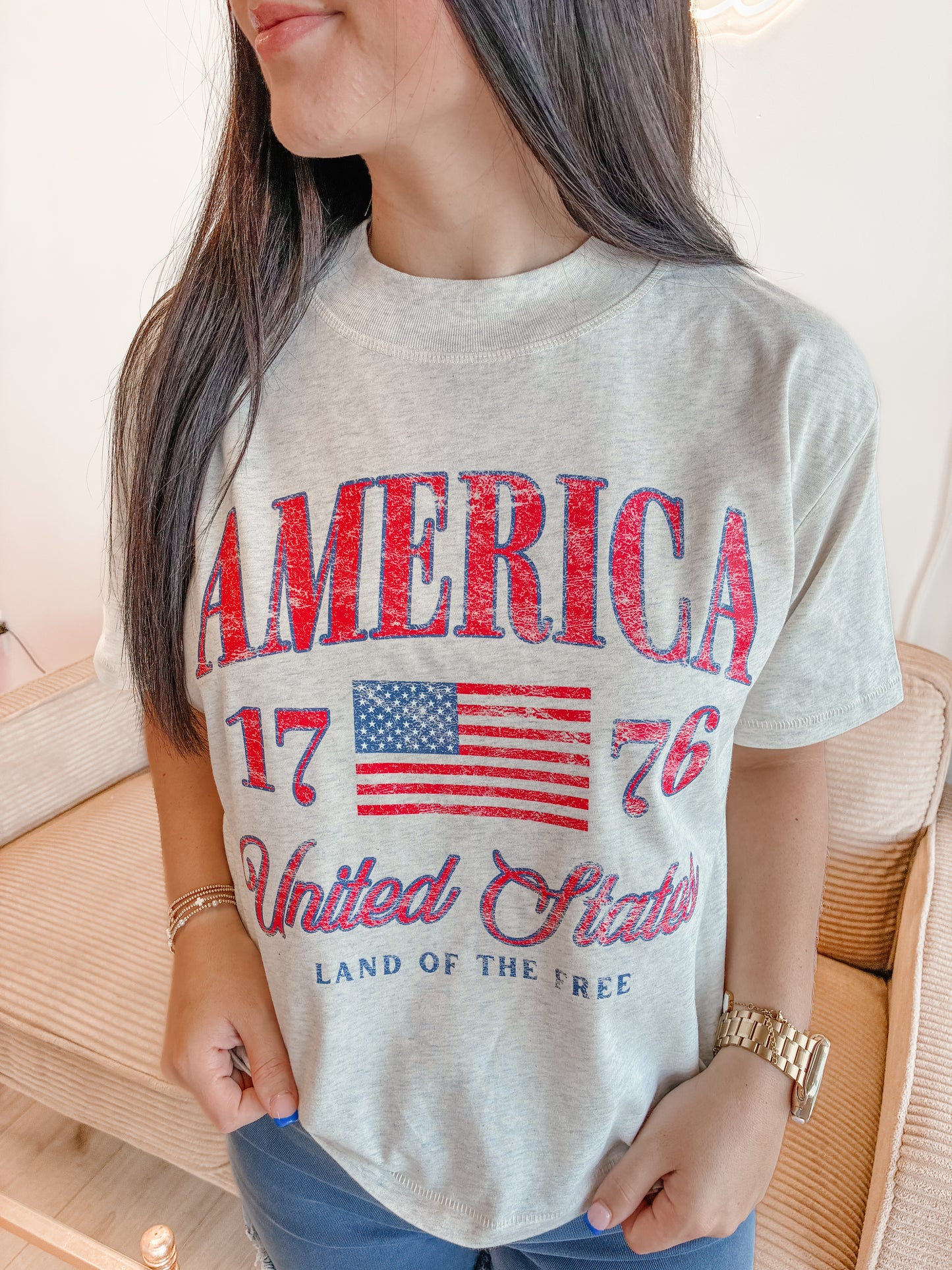Land of the Free Boxy Tee