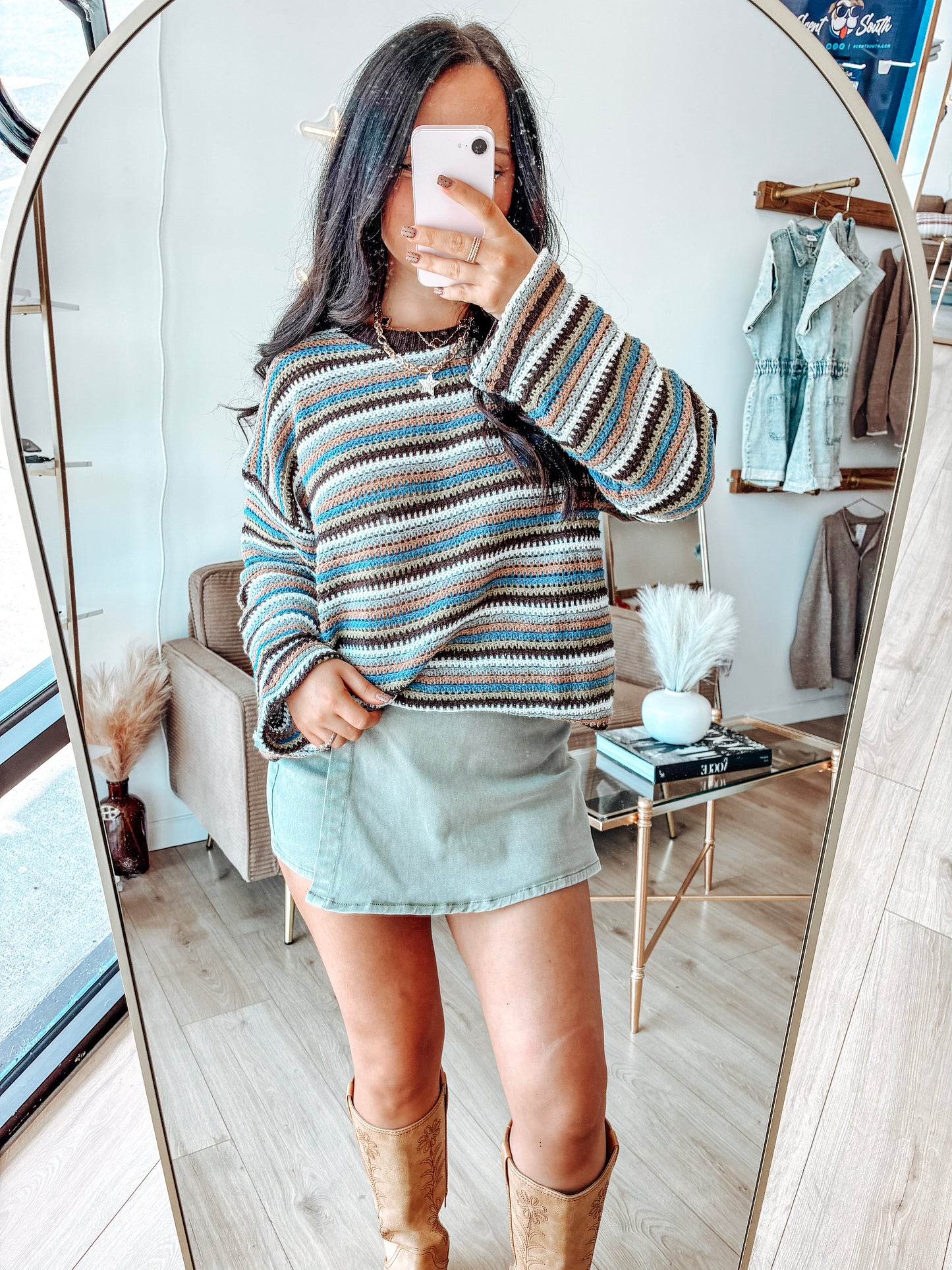 Win Me Over Stripe Sweater