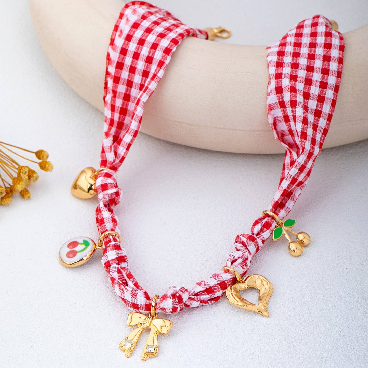 Patriotic Picnics Scarf Charm Necklace