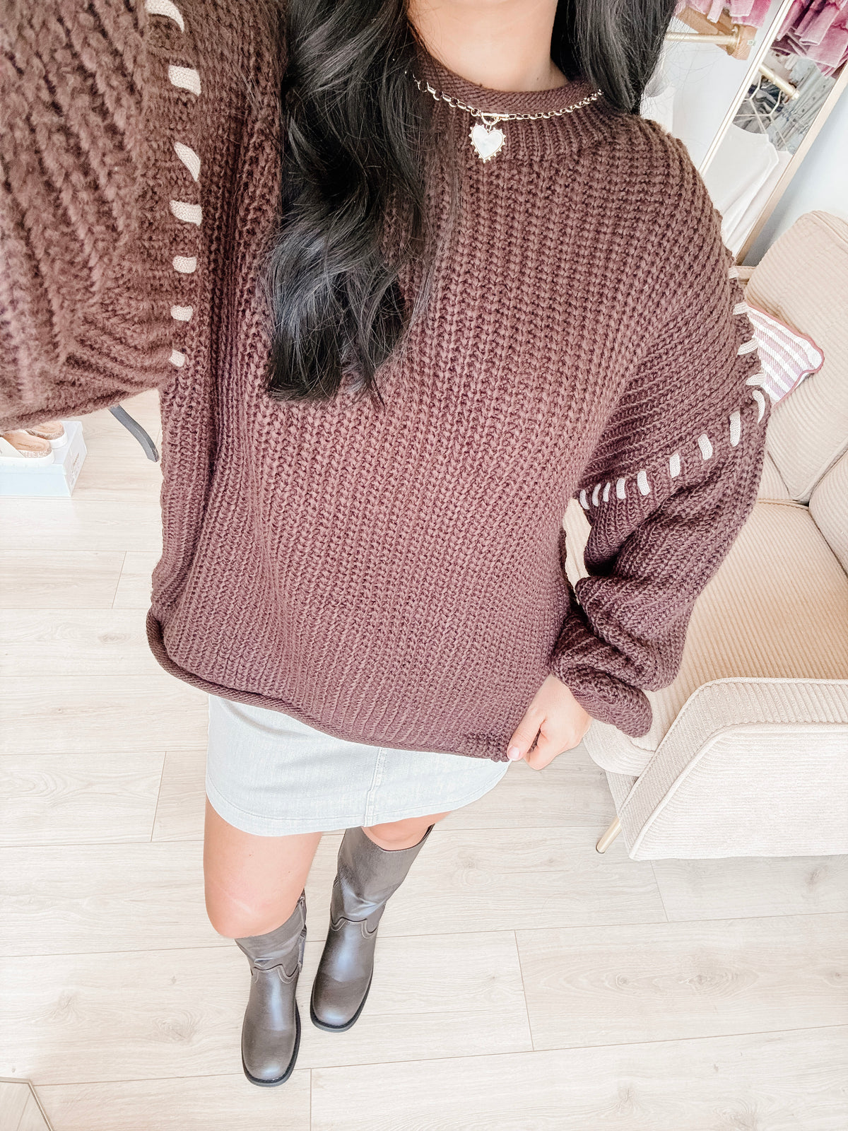 Walnut Wonders Knitted Sweater