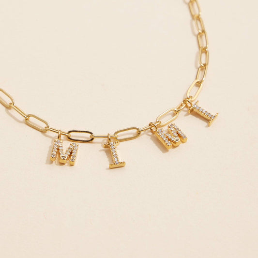 Sparkling "MIMI" Gold Necklace