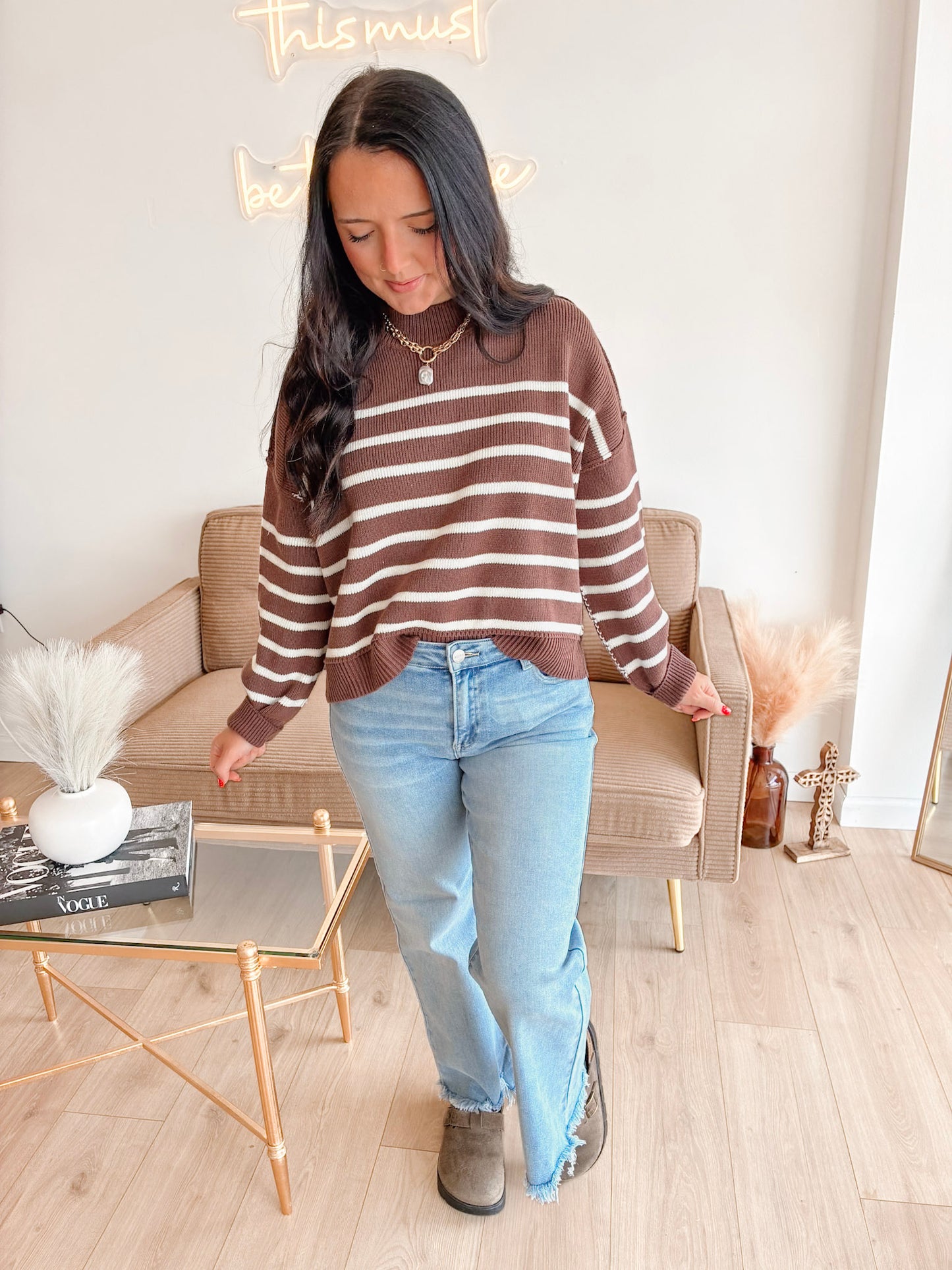 Crisp Morning Sweater - Brown