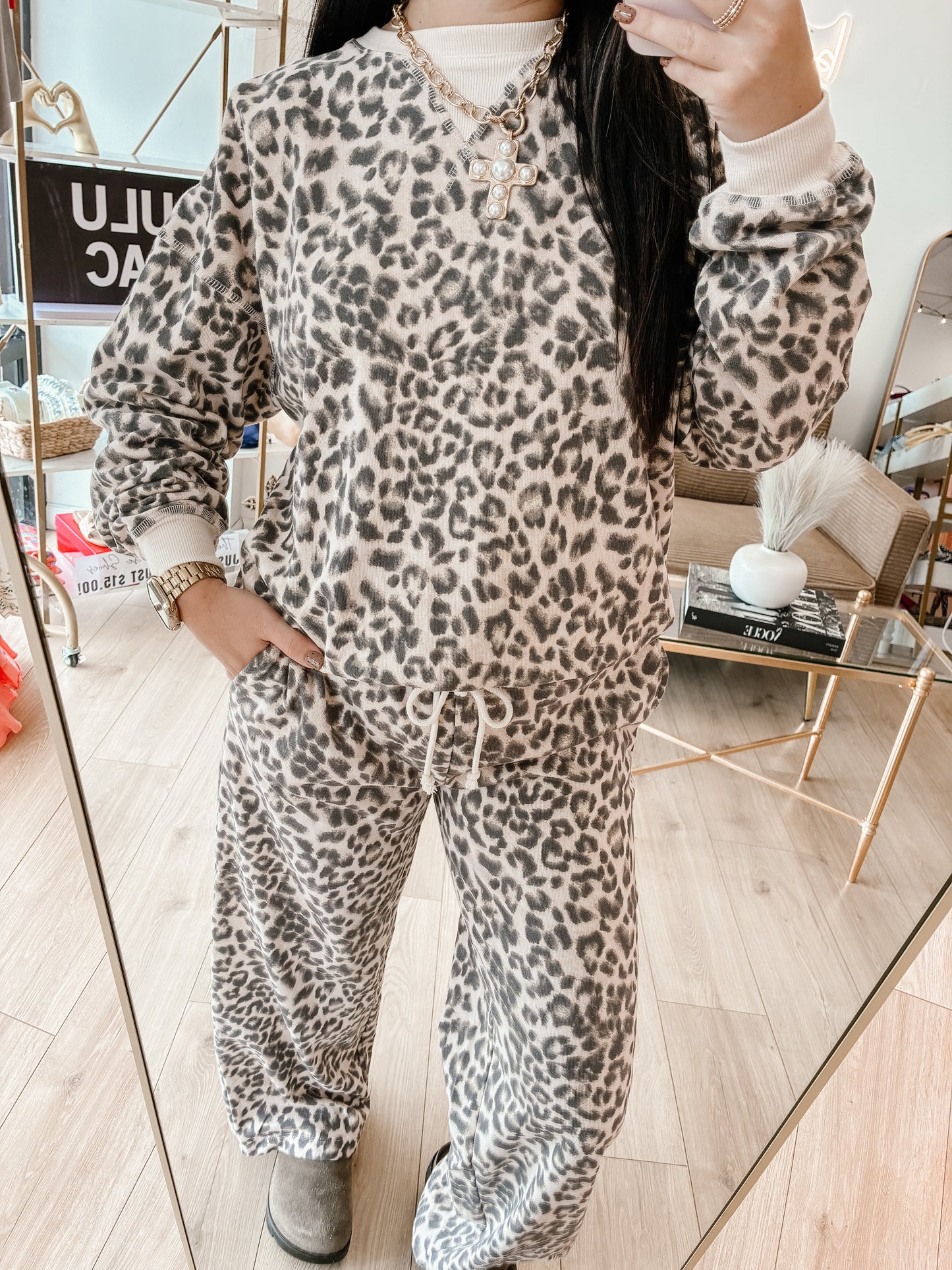 So Fetch Leopard Sweatshirt