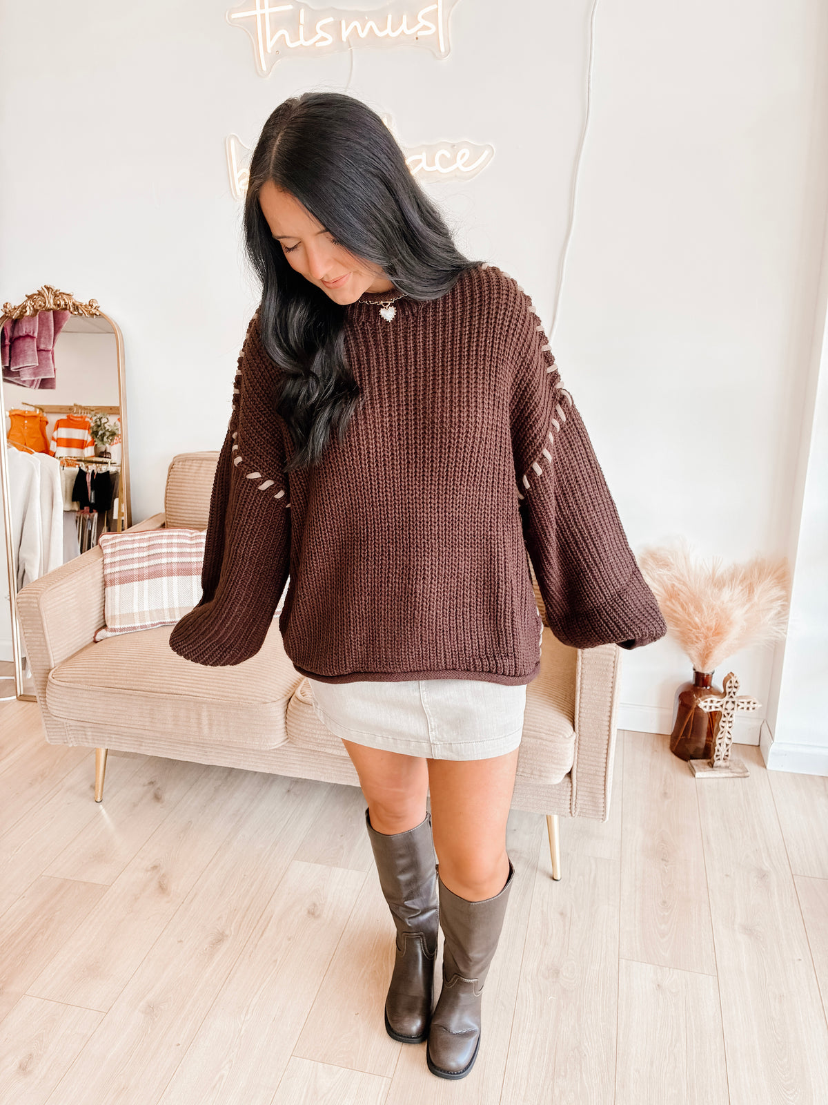 Walnut Wonders Knitted Sweater