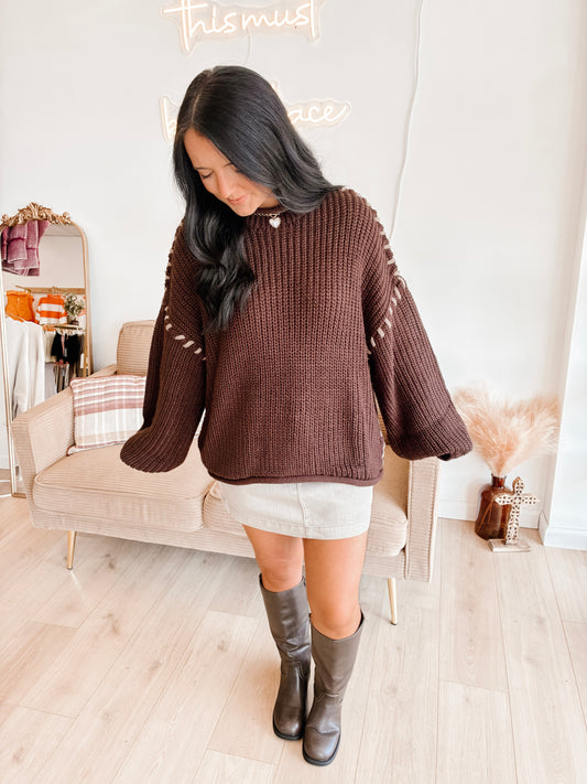 Walnut Wonders Knitted Sweater