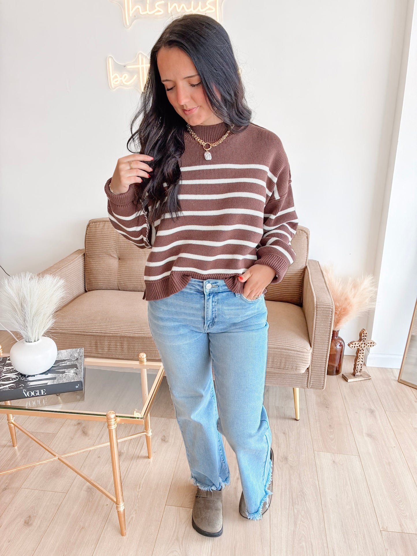 Crisp Morning Sweater - Brown