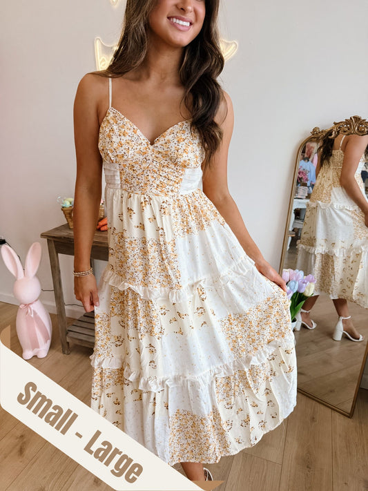 Camila Yellow Midi Dress