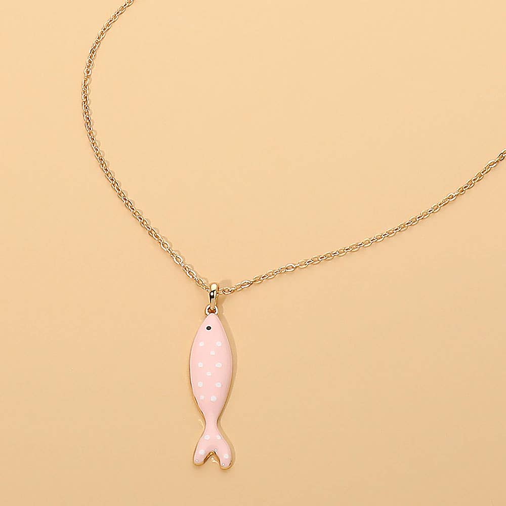 Fish Necklace: Pink