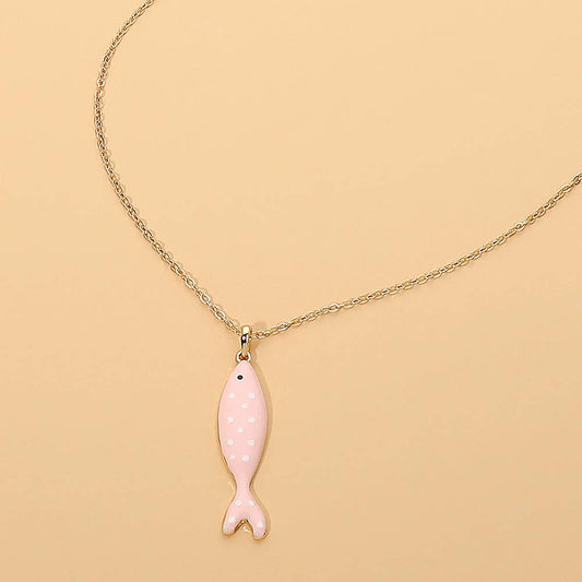 Fish Necklace: Pink