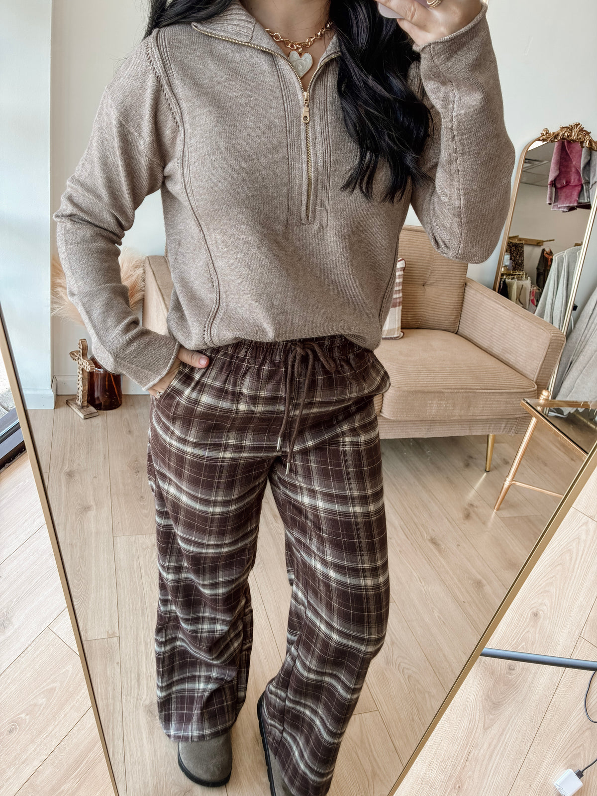 Fall Date Knit Quarter Zip