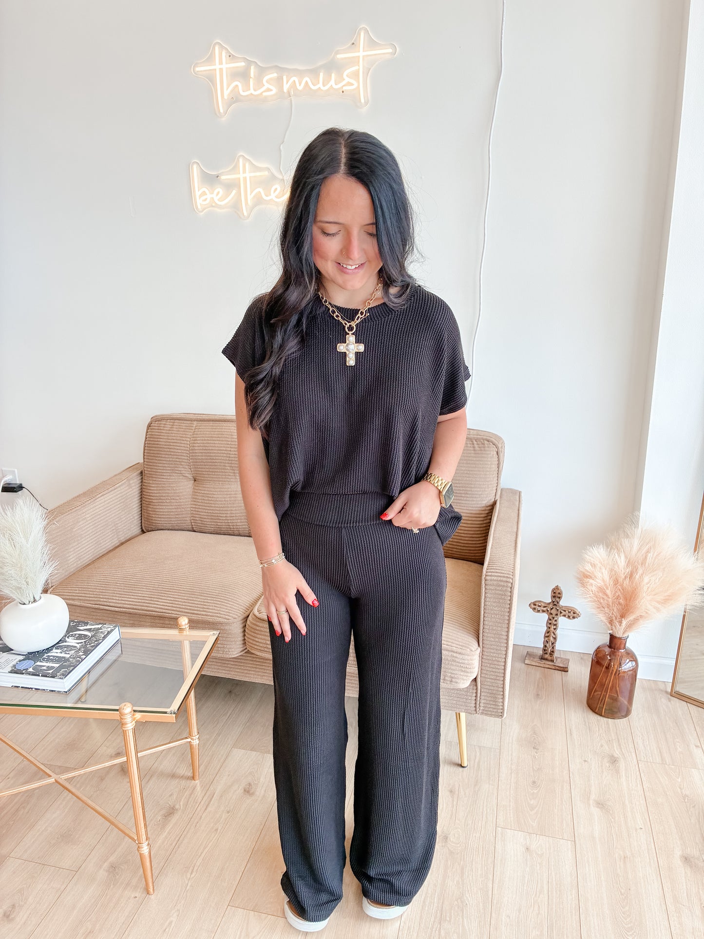 Comfy & Classy Rib Set (BLACK)