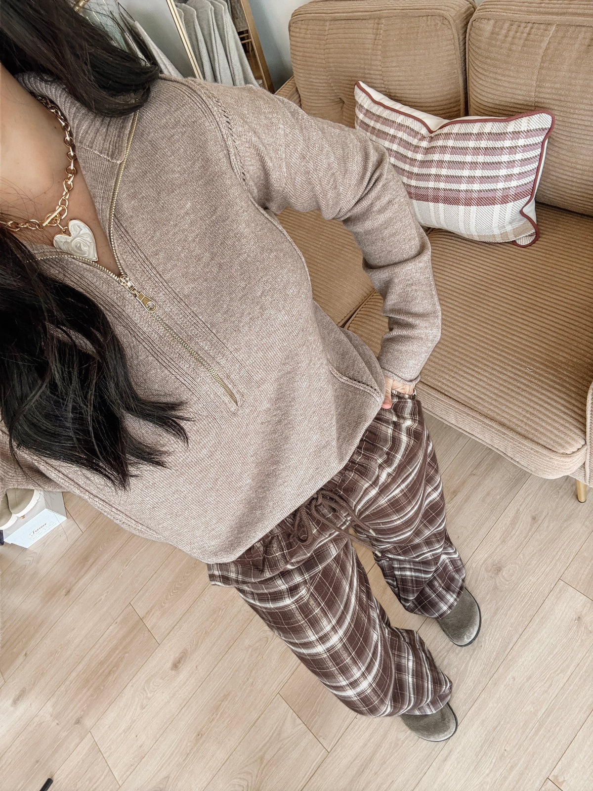 Fall Date Knit Quarter Zip