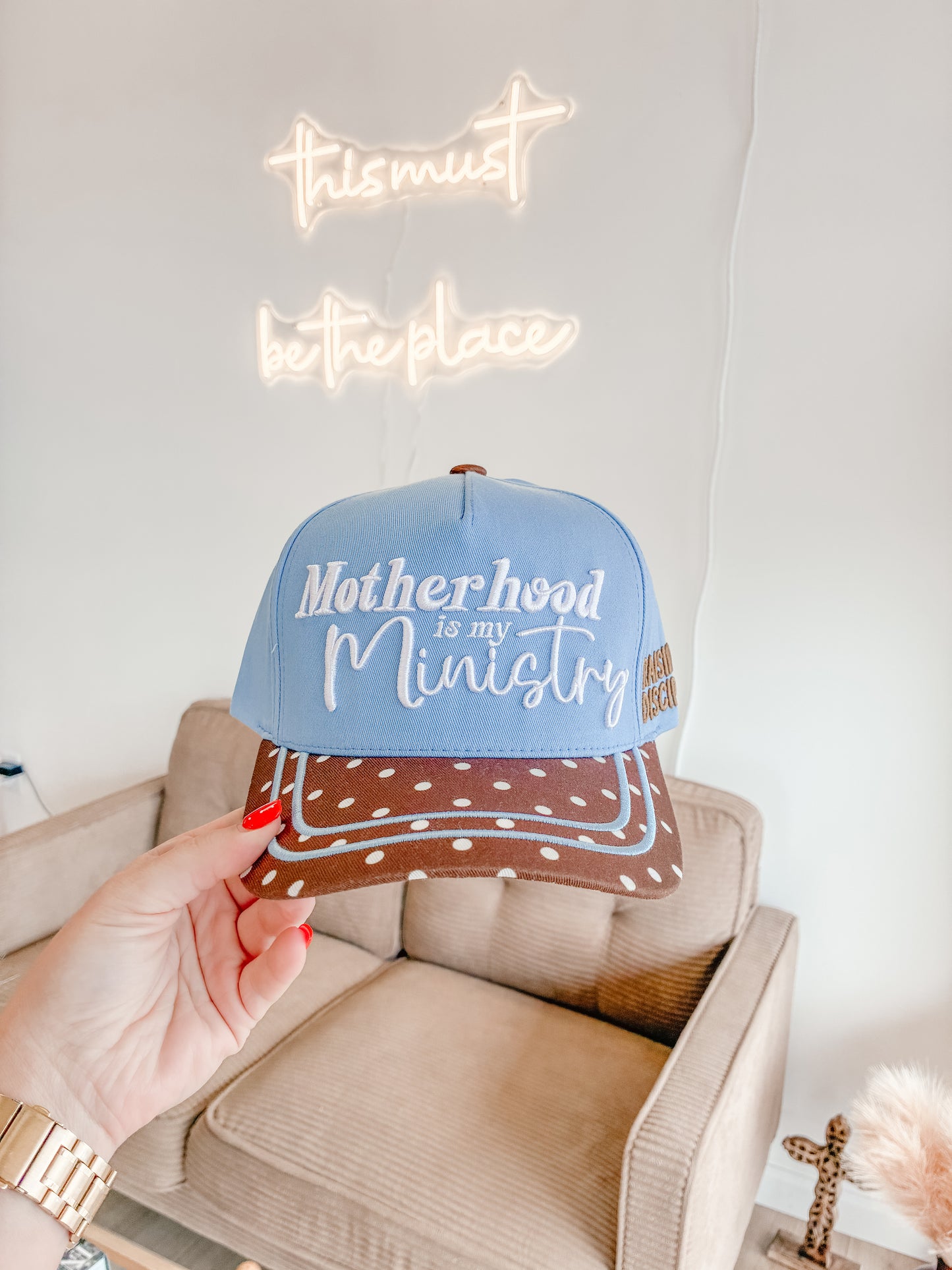 Motherhood is my Ministry Embroidered Hat