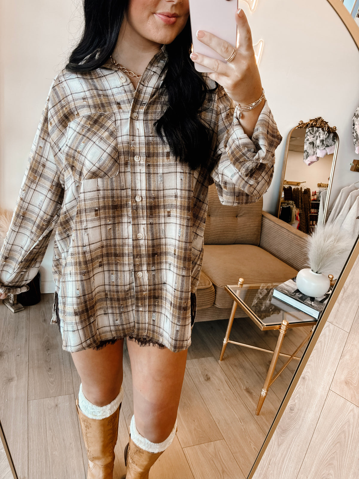 Alessia Distressed Cotton Flannel