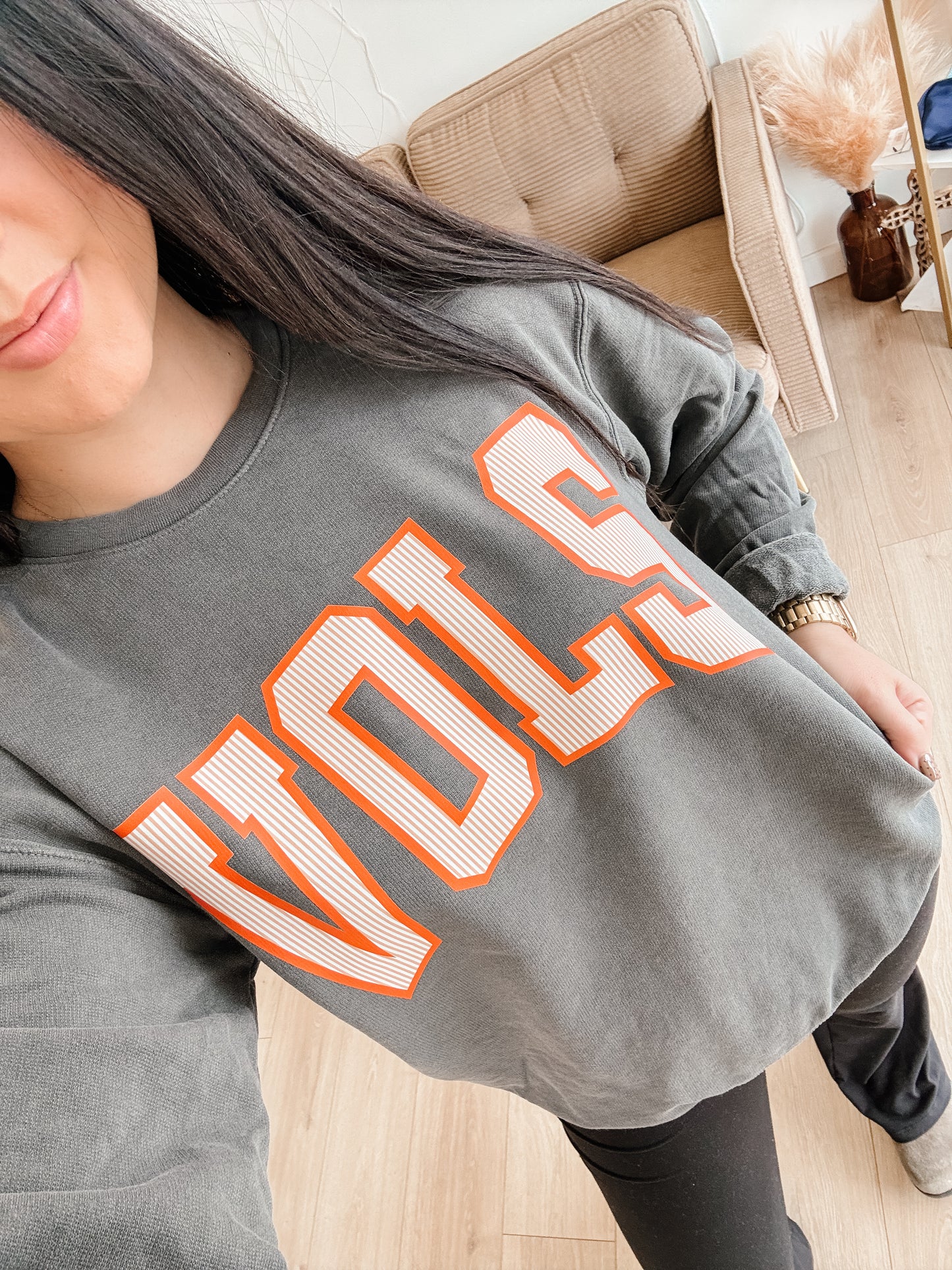Stripe Vols Comfort Colors Crewneck