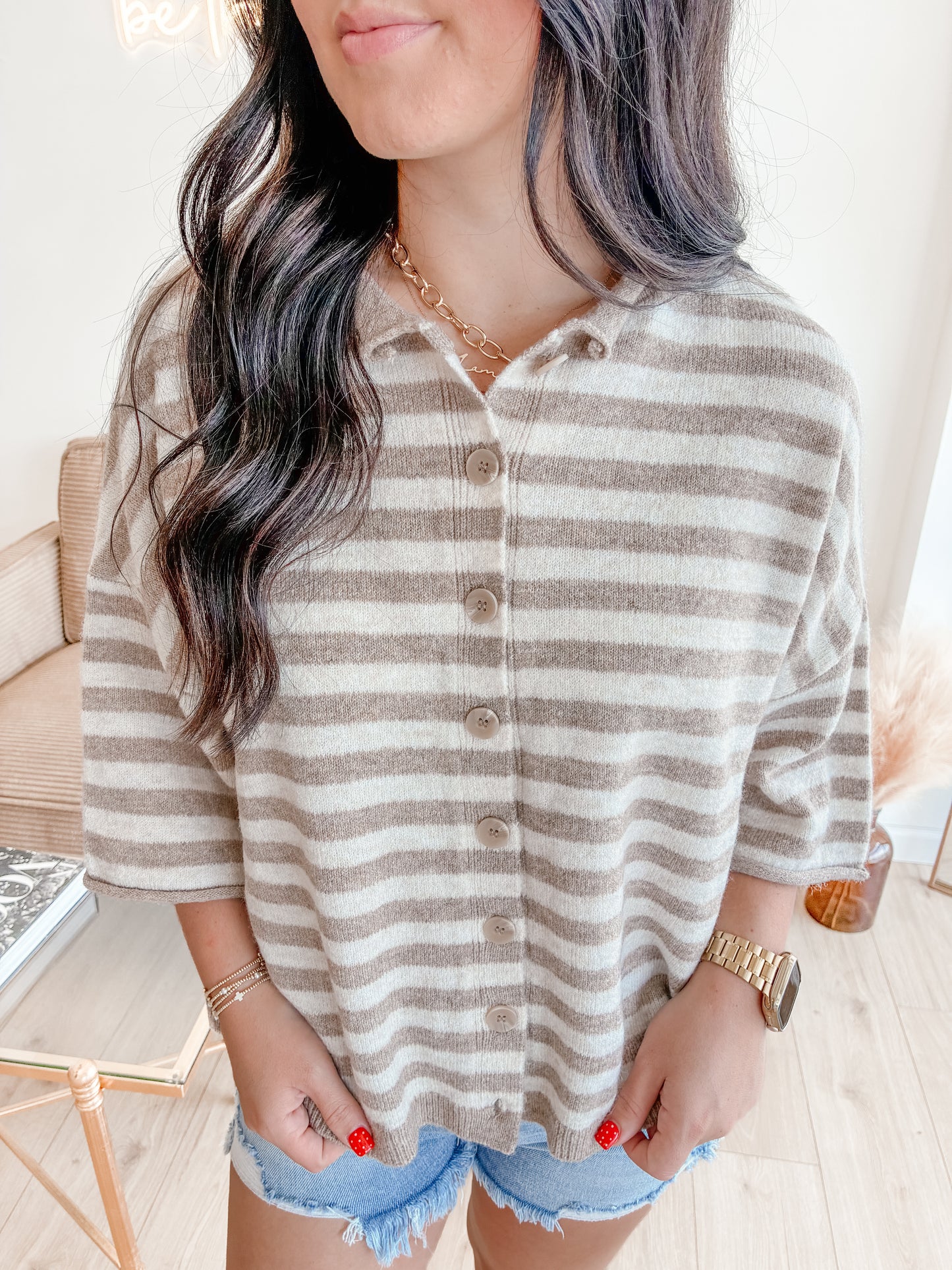 Hot Cocoa Button Cardigan