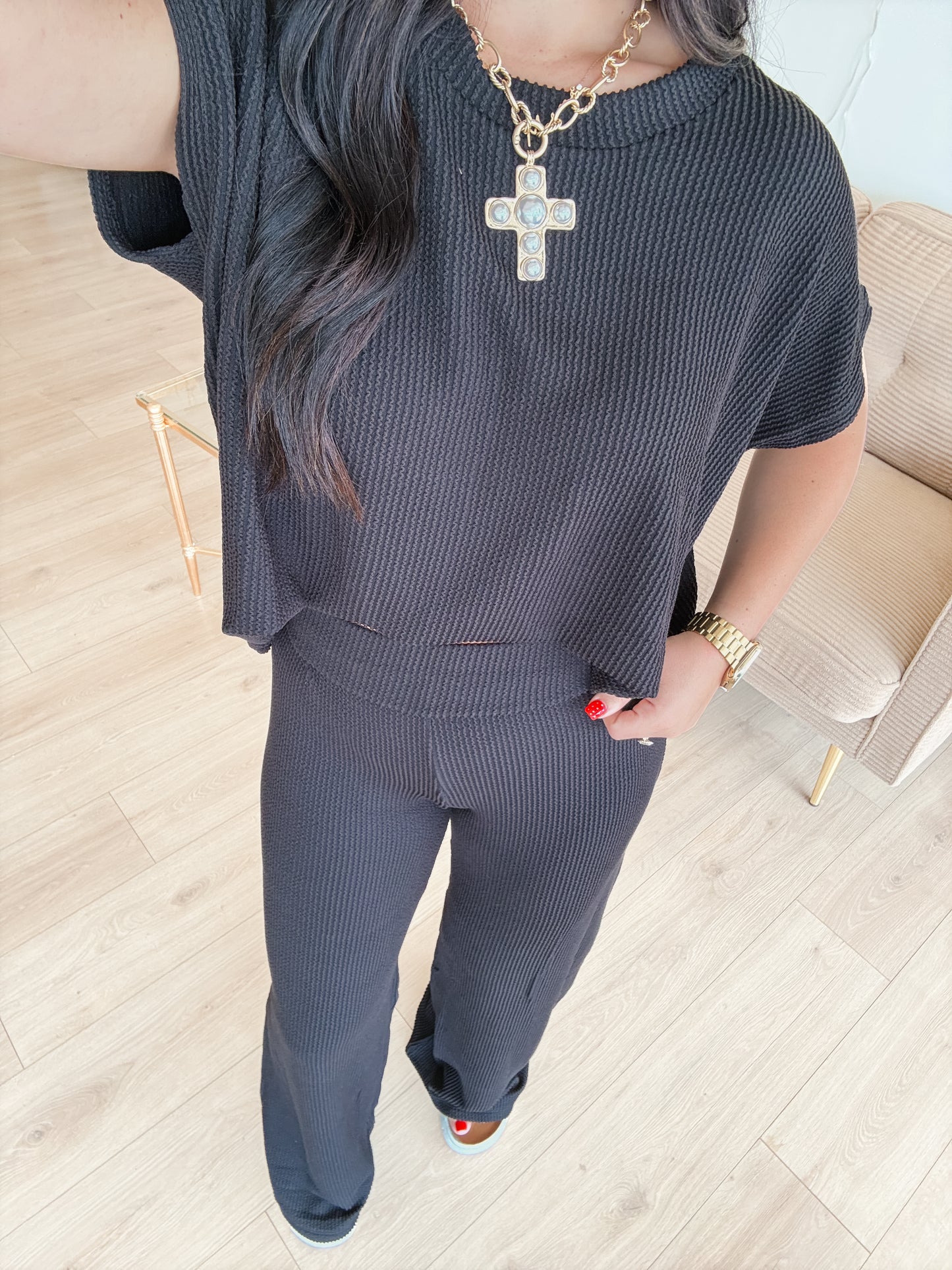 Comfy & Classy Rib Set (BLACK)