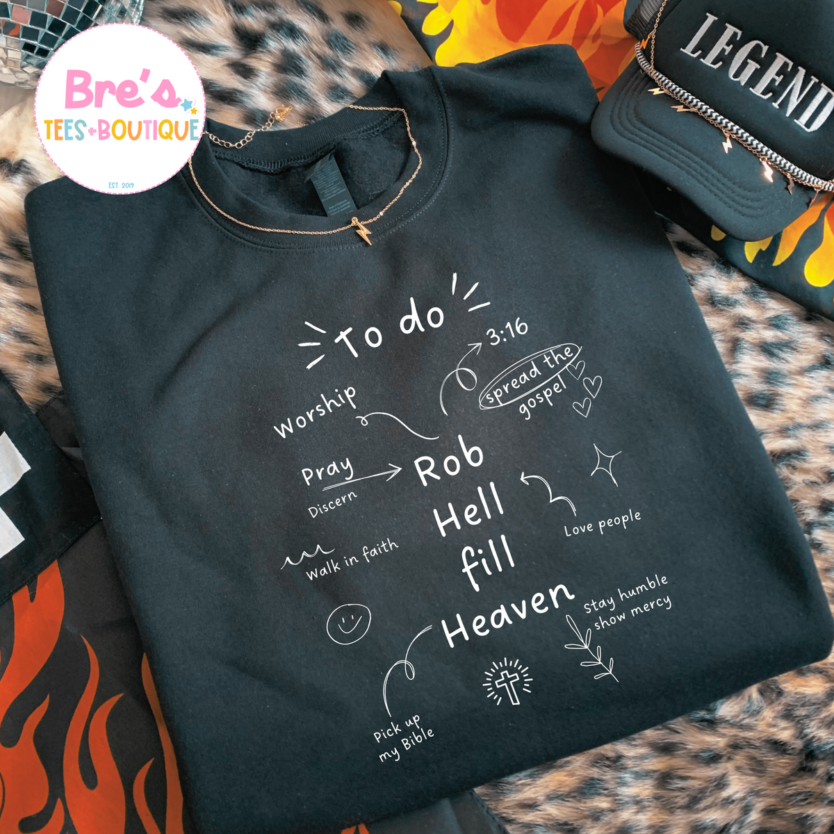 Rob Hell, Fill Heaven Crewneck ☆ ☆PRE-ORDER ☆ ☆ – Bre's Tees