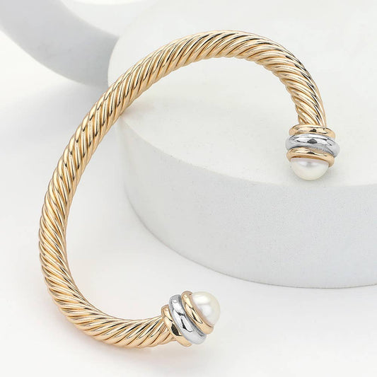 Twisted Rope Bracelet - Gold