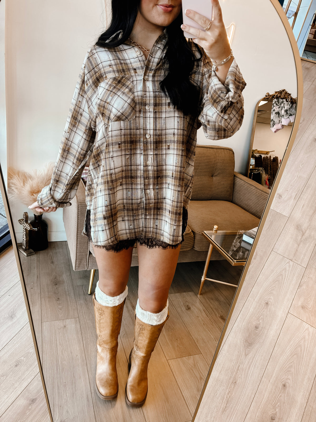 Alessia Distressed Cotton Flannel