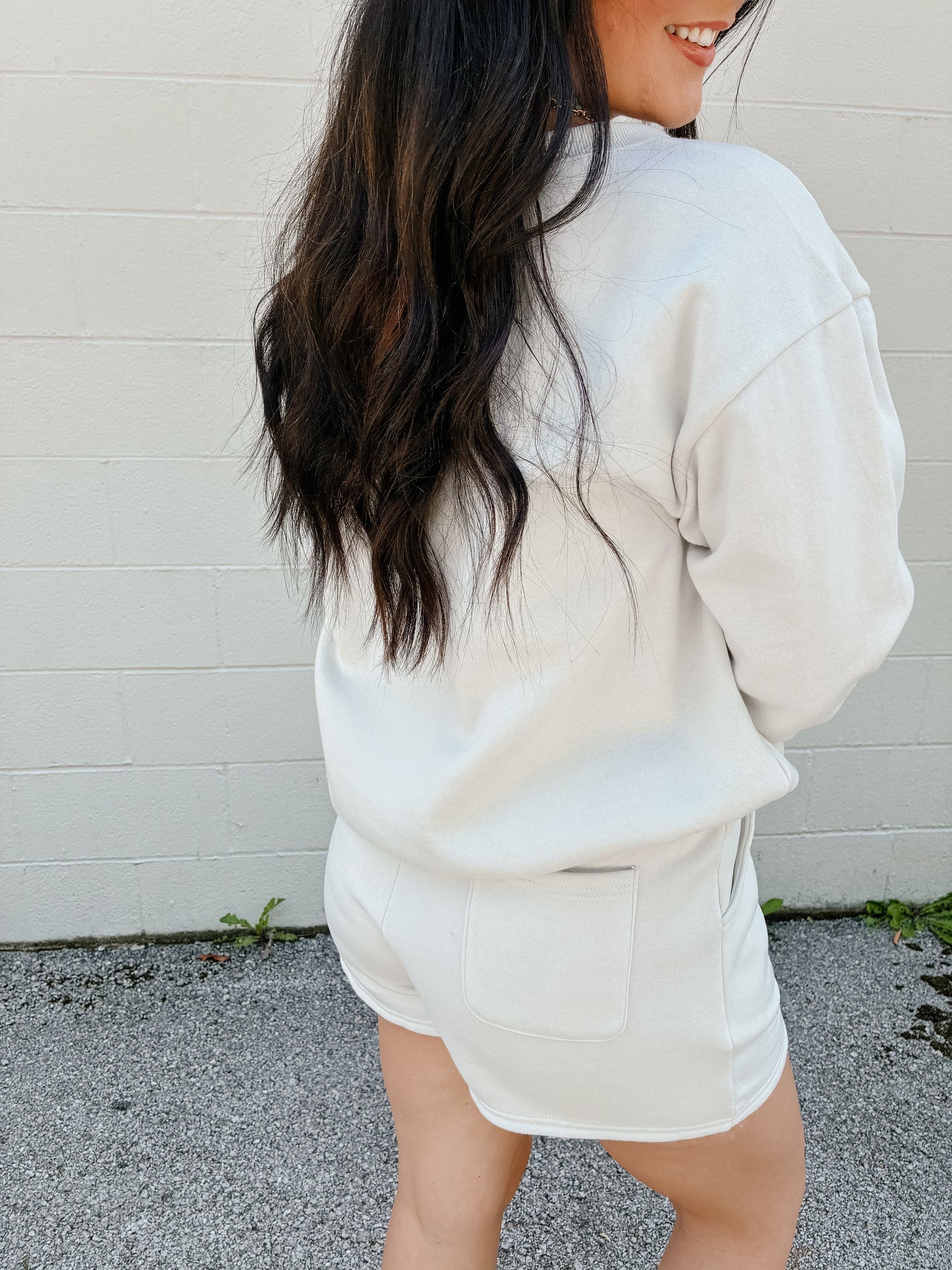 Cozy Day Fleece Short Set - Bone