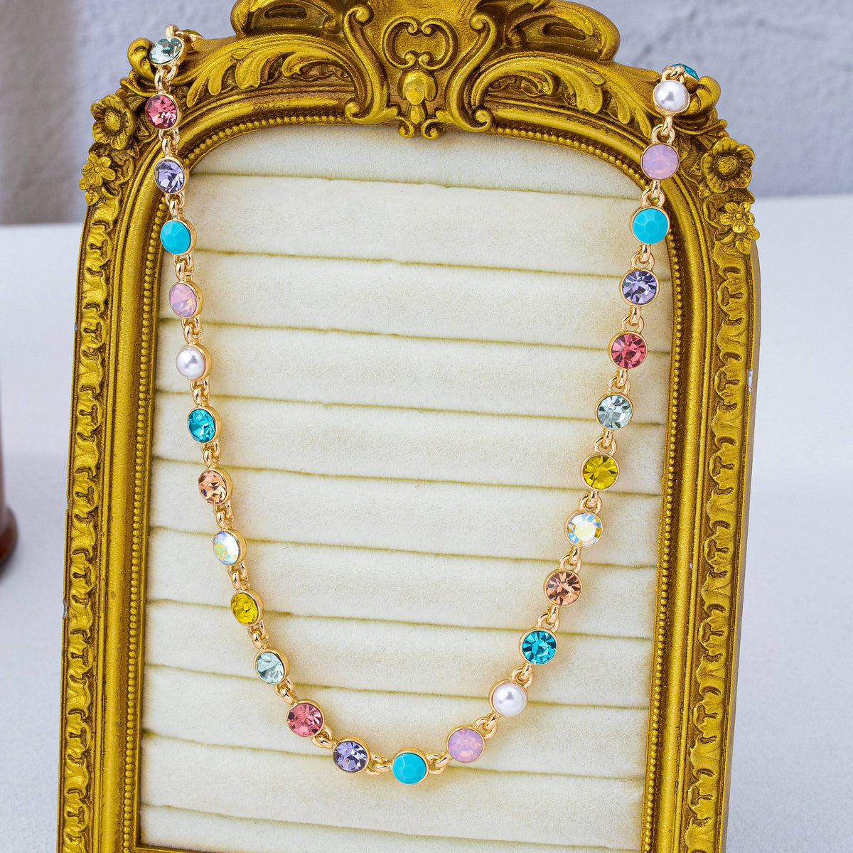 Crystal and Pearl Necklace