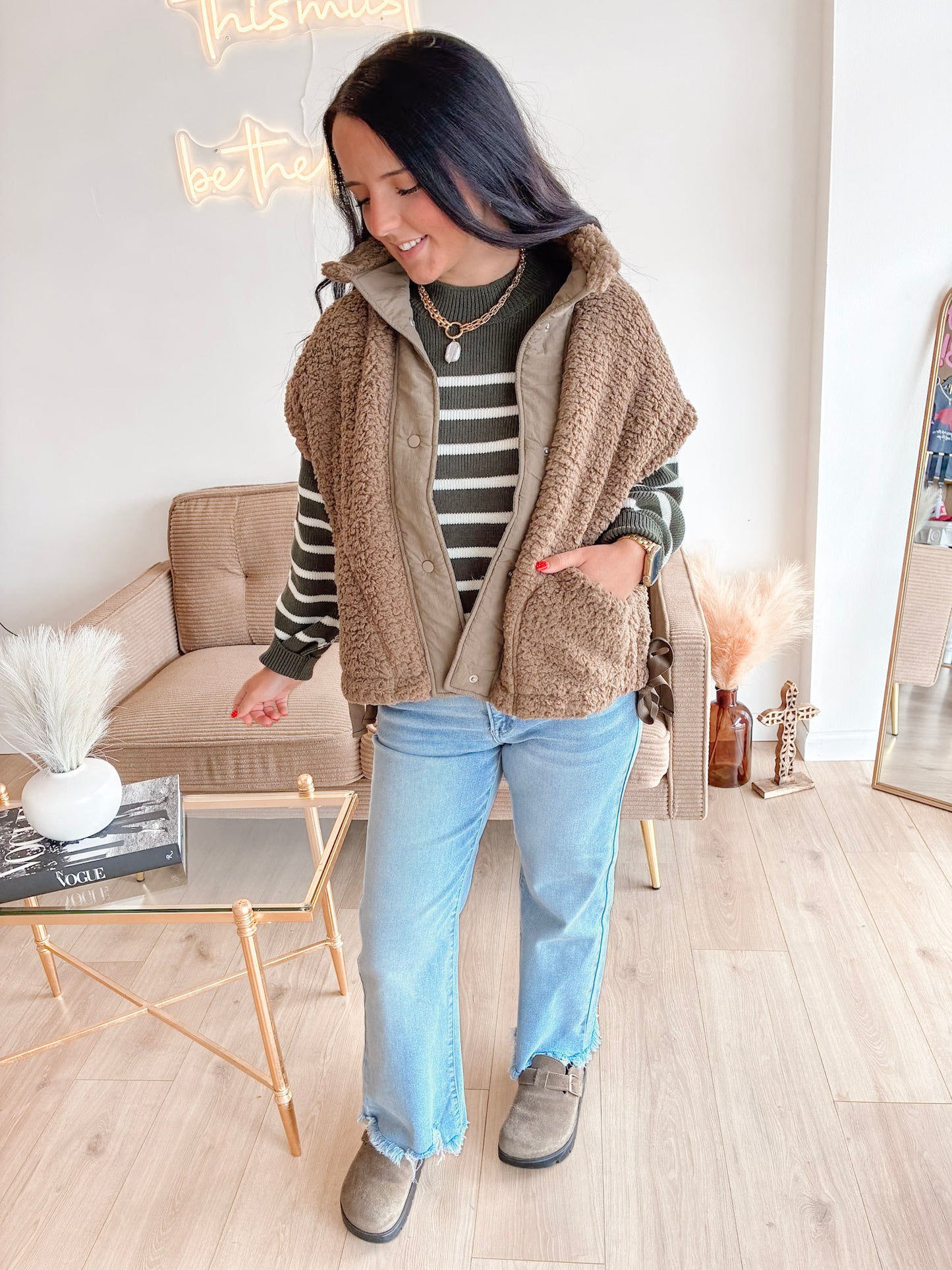 Crisp Morning Sweater - Dark Olive