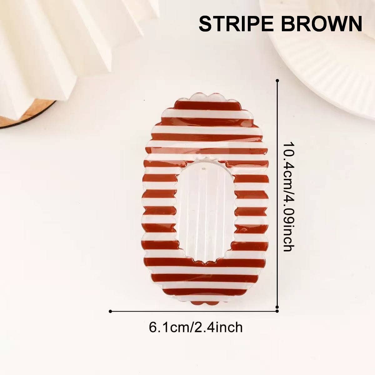 Striped Flat Claw Clip 2 colors