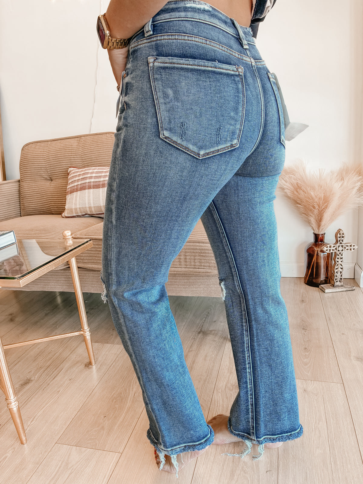 Caroline Mid Rise Crop Jeans - RISEN
