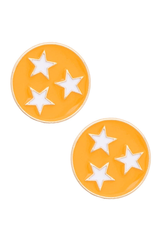 Tri-Star Stud Earrings