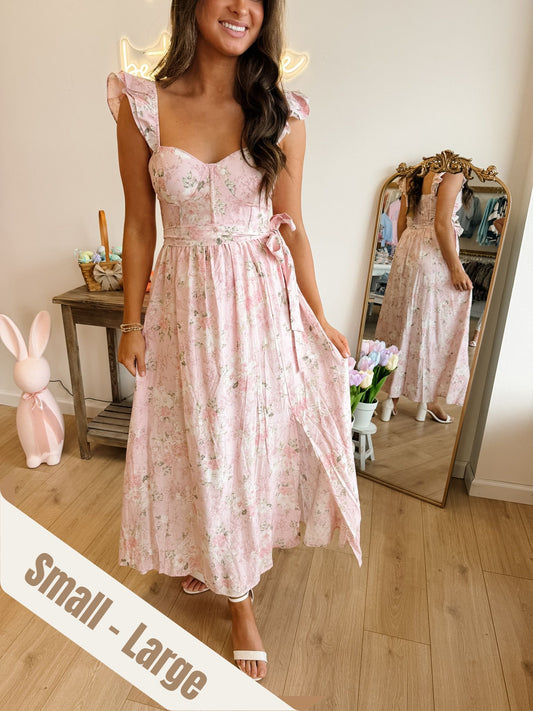 Luna Pink Maxi Dress