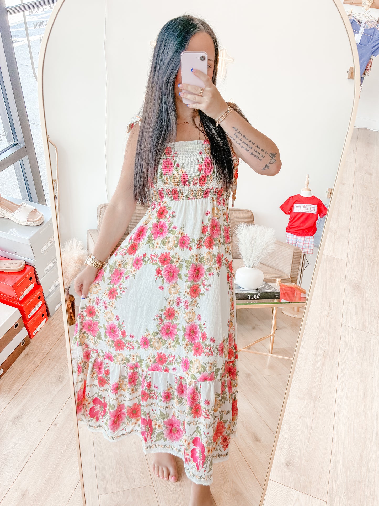 Pink Horizon Midi Dress