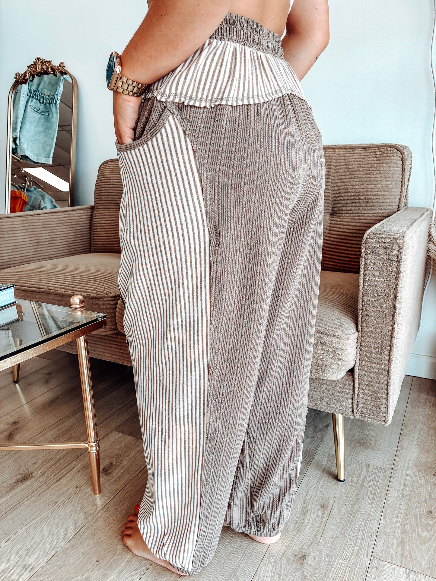 Cashmere Cozy Stripe Joggers